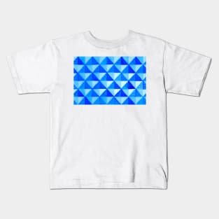 Watercolor quilt - blue Kids T-Shirt